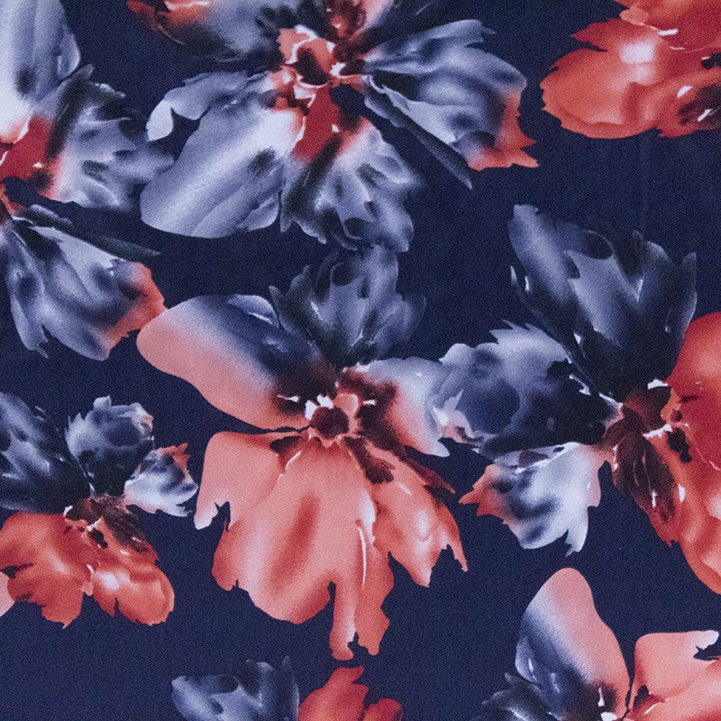 Satin Polyester Flower Navy - Ribes y Casals