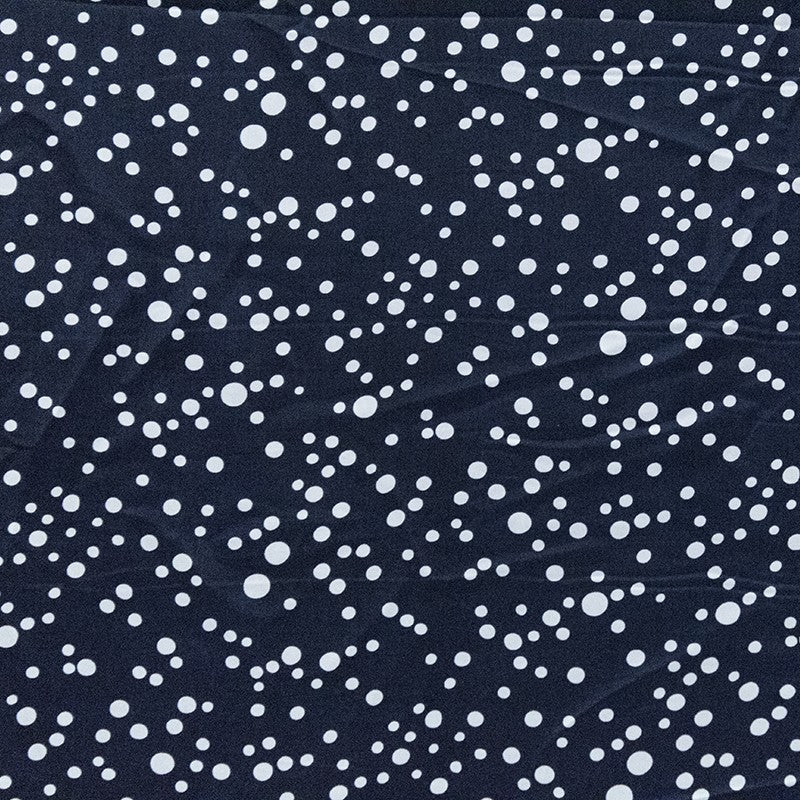 Satin Polyester Dots Navy - Ribes y Casals