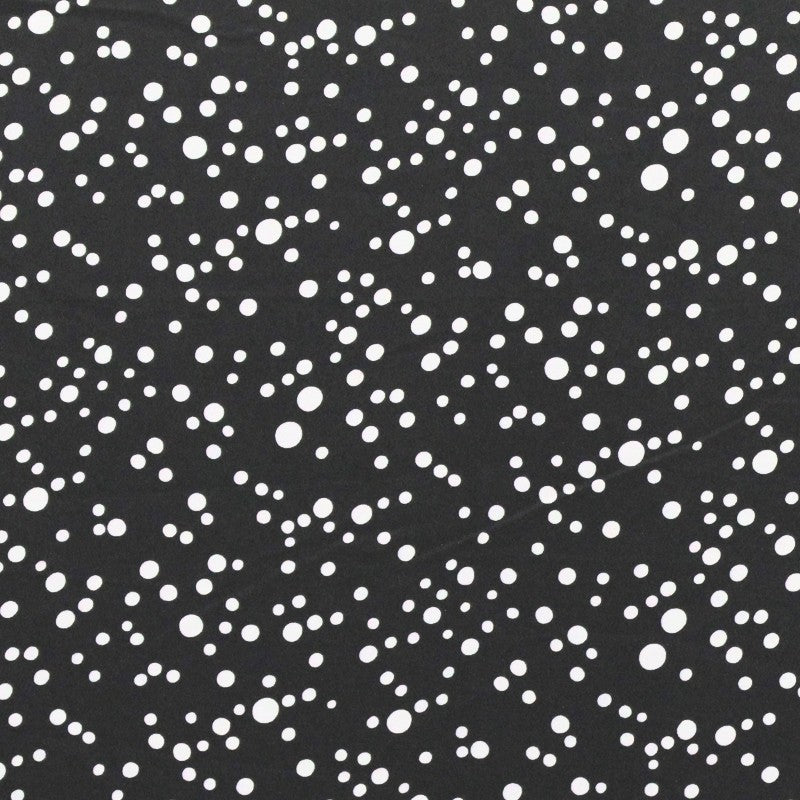 Satin Polyester Dots Black - Ribes y Casals