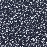 Satin Polyester Lines Floral Navy - Ribes y Casals