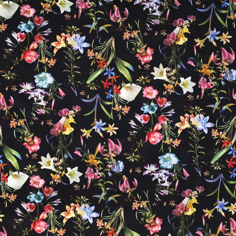 Satin Polyester Tropical Black - Ribes y Casals