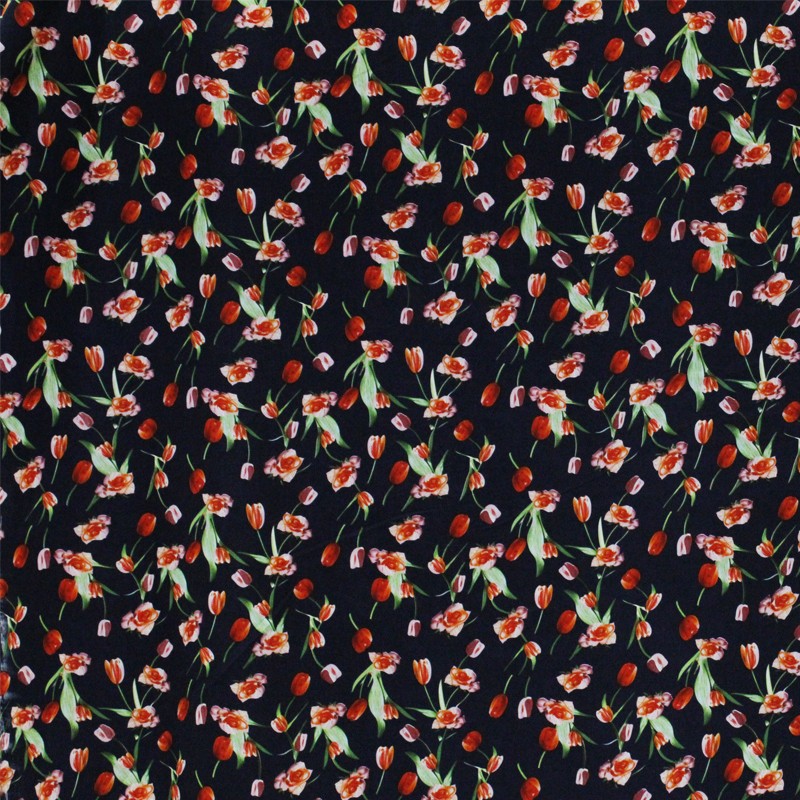 Satin Polyester Tulip Black - Ribes y Casals