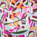 Italian Satin Silk Abstract Violet - Ribes y Casals