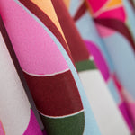 Italian Satin Silk Abstract Violet - Ribes y Casals