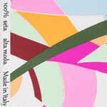 Italian Satin Silk Abstract Violet - Ribes y Casals