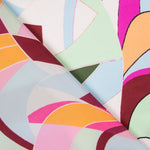 Italian Satin Silk Abstract Violet - Ribes y Casals