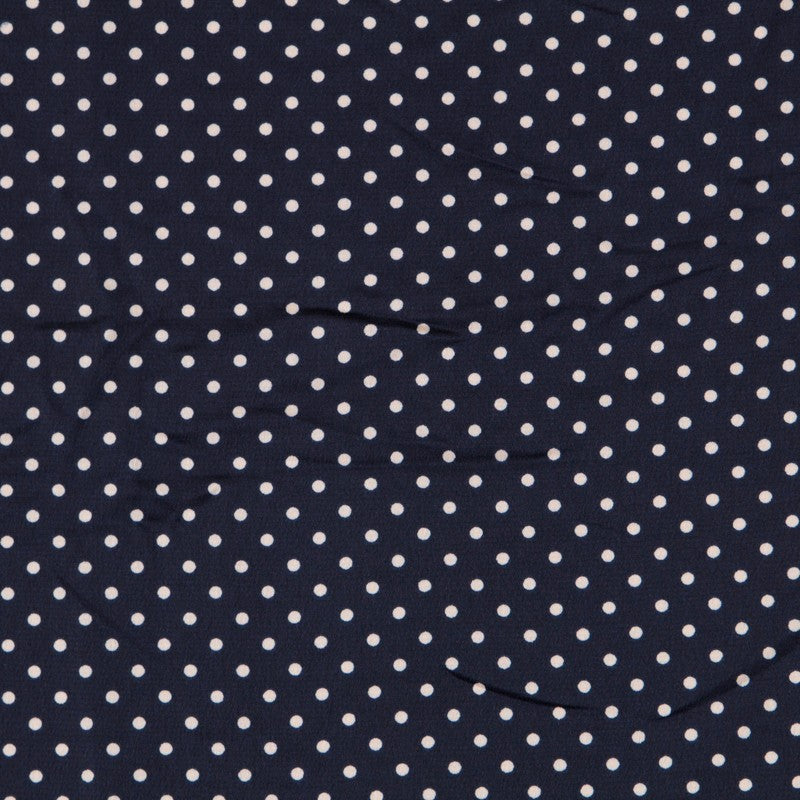 Satin Small Dots Navy Background - Ribes y Casals