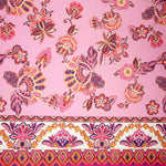 Satin Bangladesh Border Pink - Ribes y Casals
