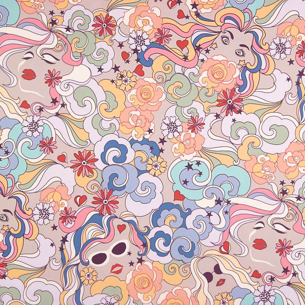 Polyester Fine Satin Fantasy Face - Ribes y Casals