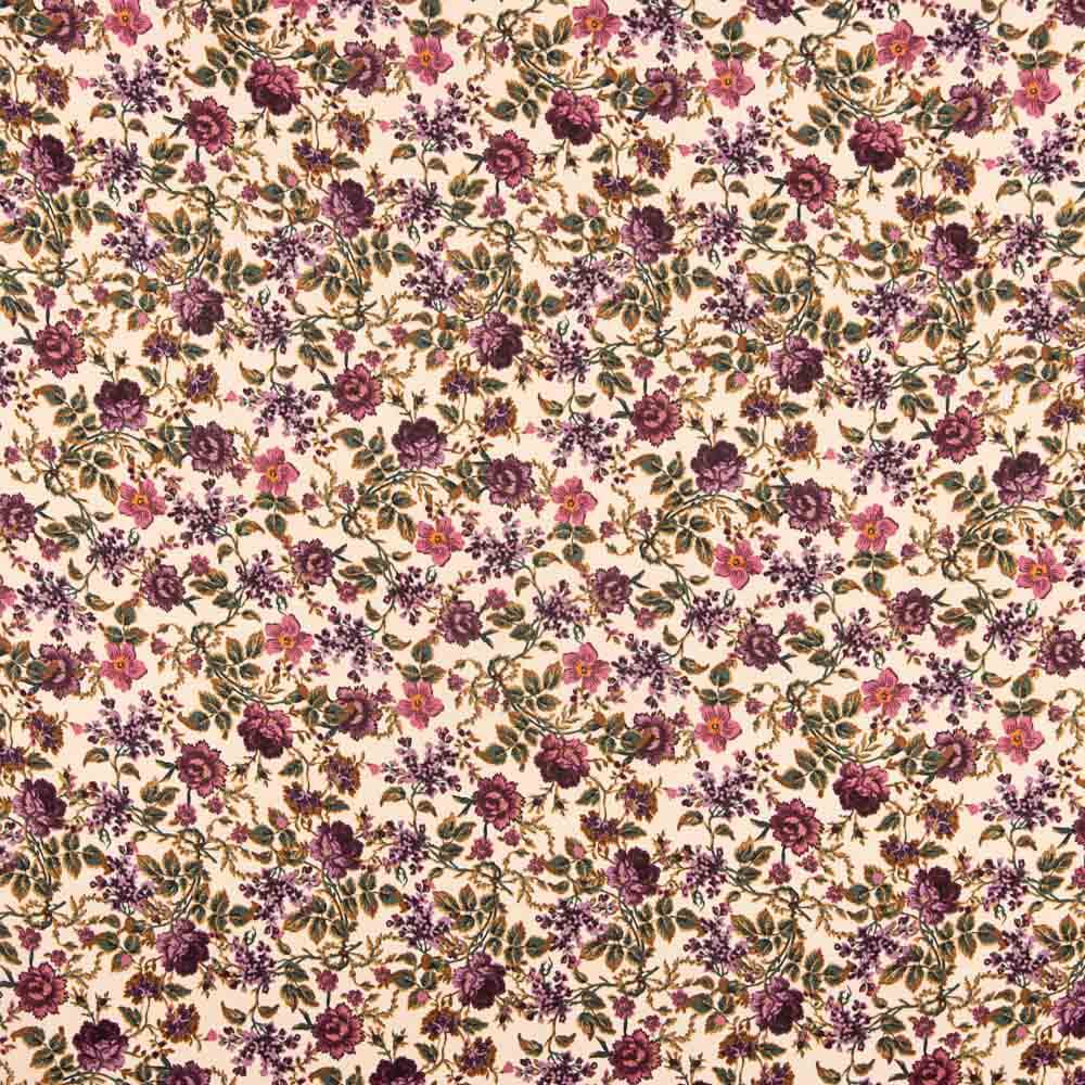 Satin Peach Skin Floral - Ribes y Casals