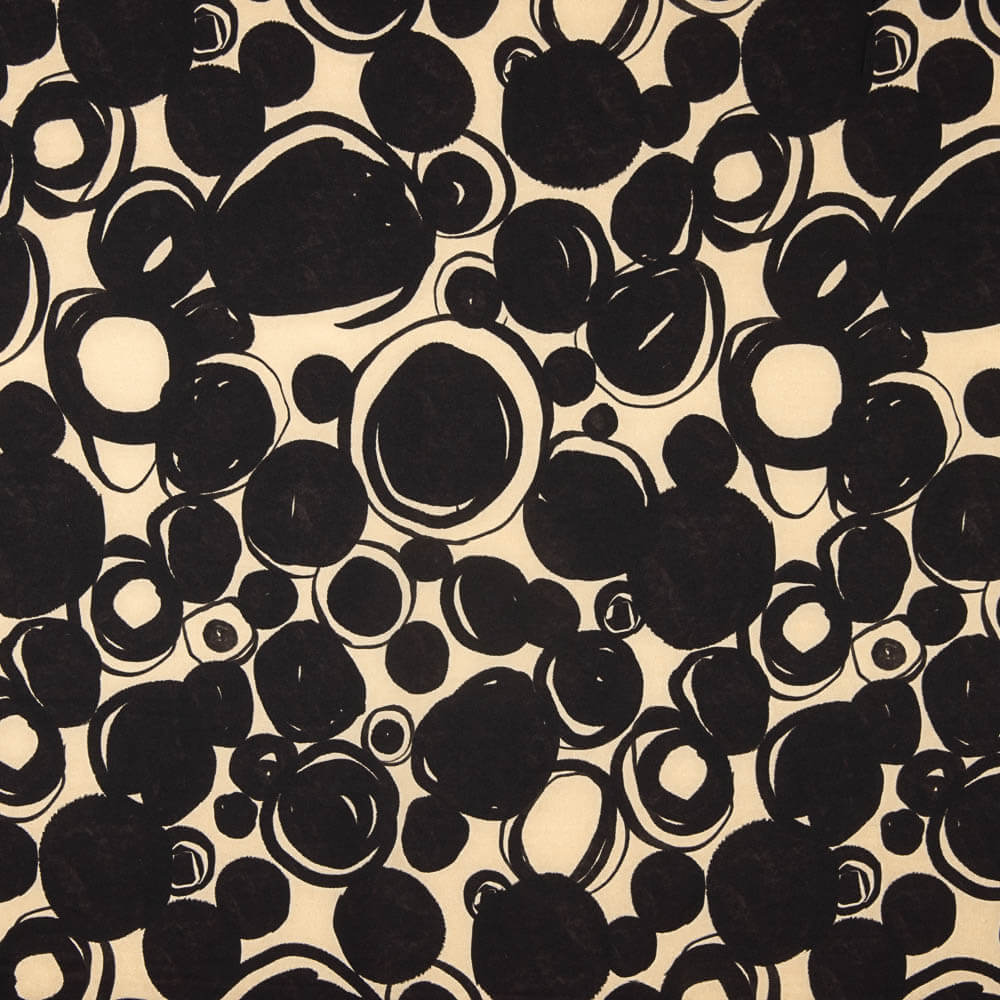 Polyester Circles Black - Ribes y Casals