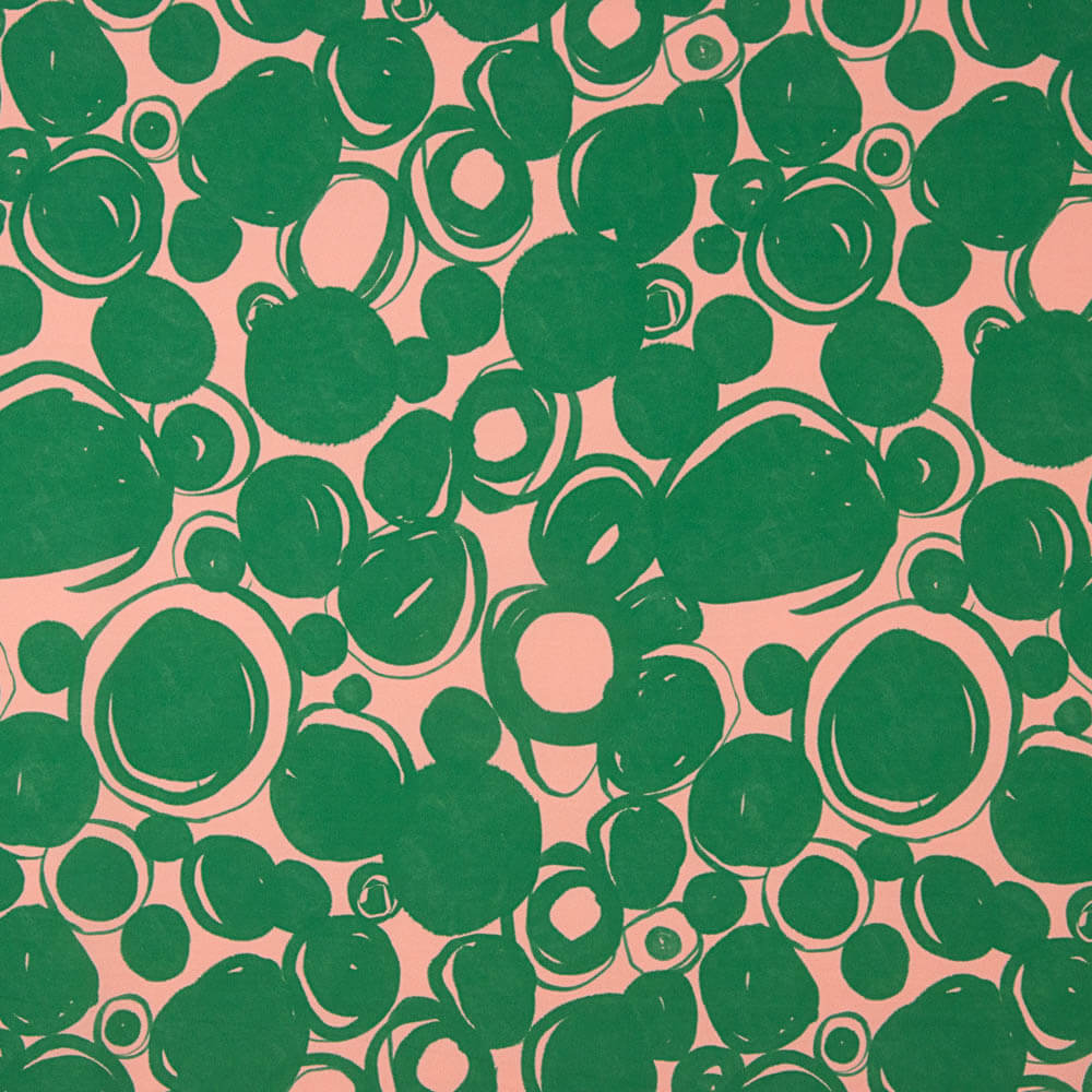 Polyester Polka Dots Green - Ribes y Casals