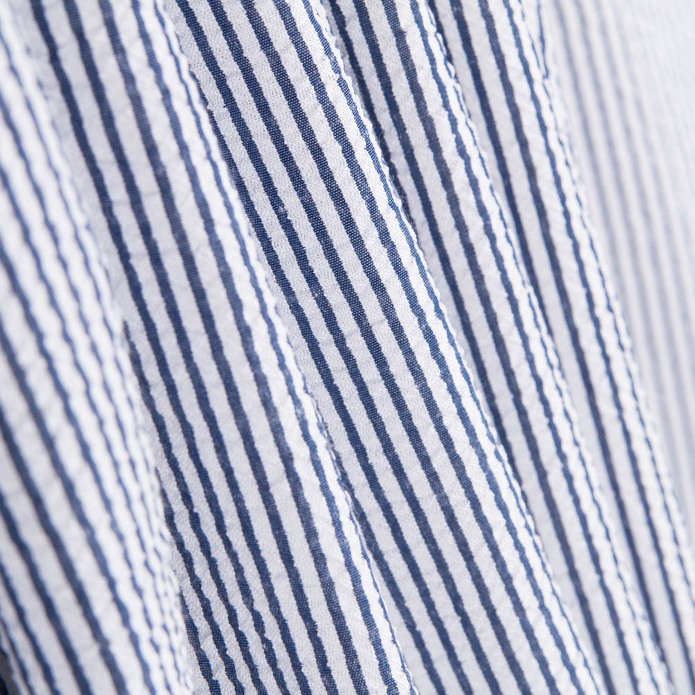 Tela Seersucker Rayas Marino - Ribes y Casals