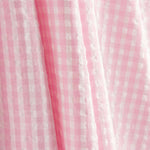 Seersucker Tencel Mini Pink Check - Ribes y Casals