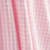 Seersucker Tencel Mini Pink Check - Ribes y Casals