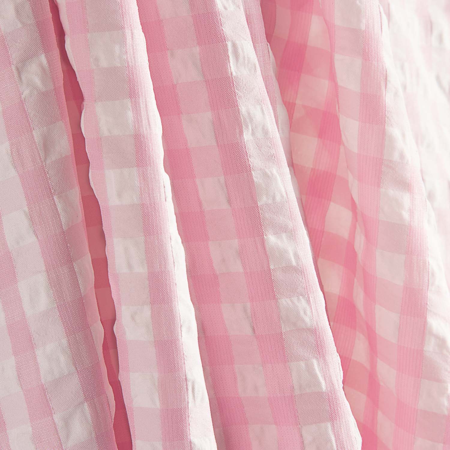 Seersucker Tencel Maxi Pink Check - Ribes y Casals