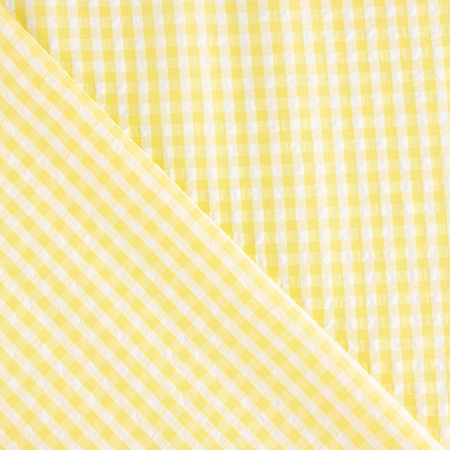 Seersucker Tencel Mini Yellow Check - Ribes y Casals