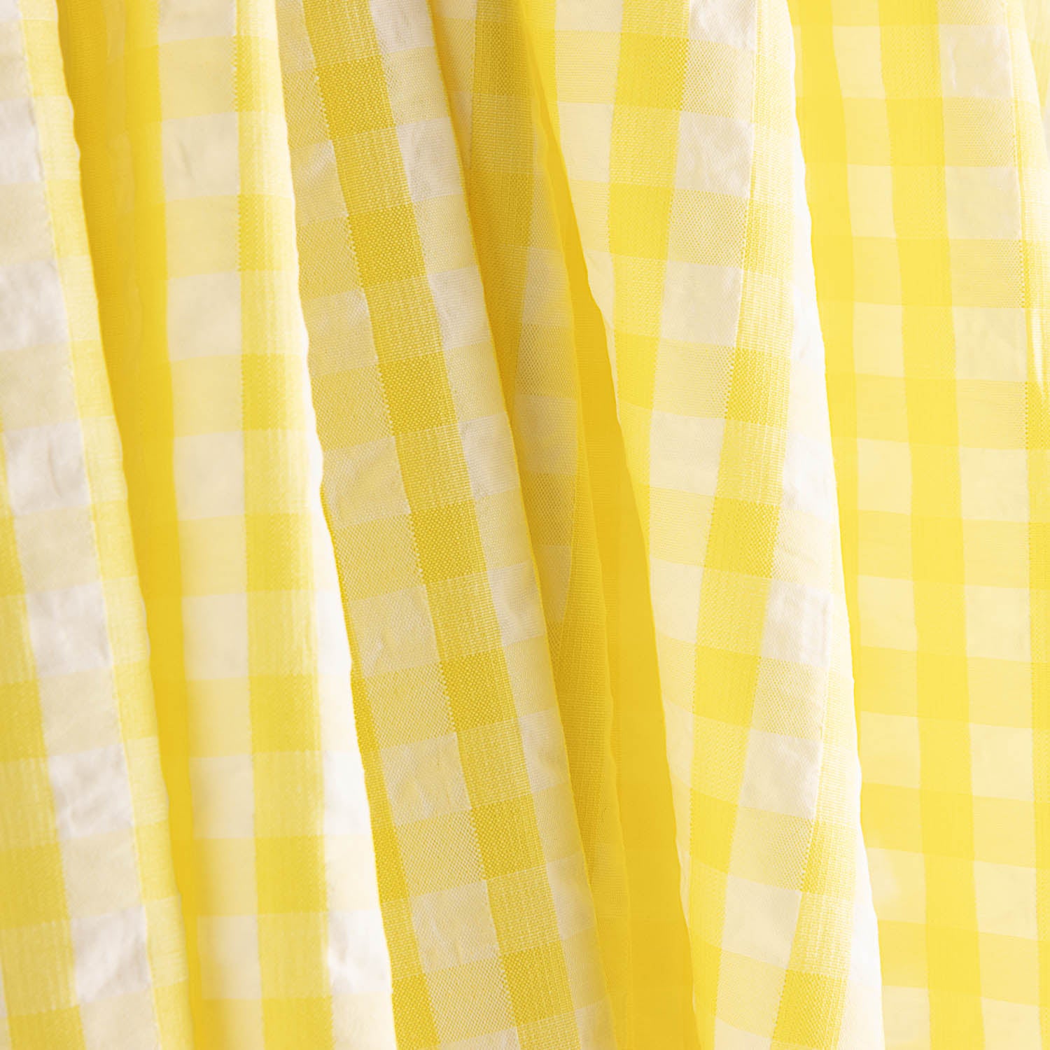 Seersucker Tencel Maxi Yellow Check - Ribes y Casals