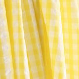 Seersucker Tencel Maxi Yellow Check - Ribes y Casals