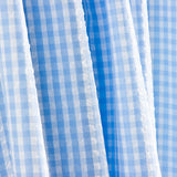 Seersucker Tencel Mini Blue Check - Ribes y Casals