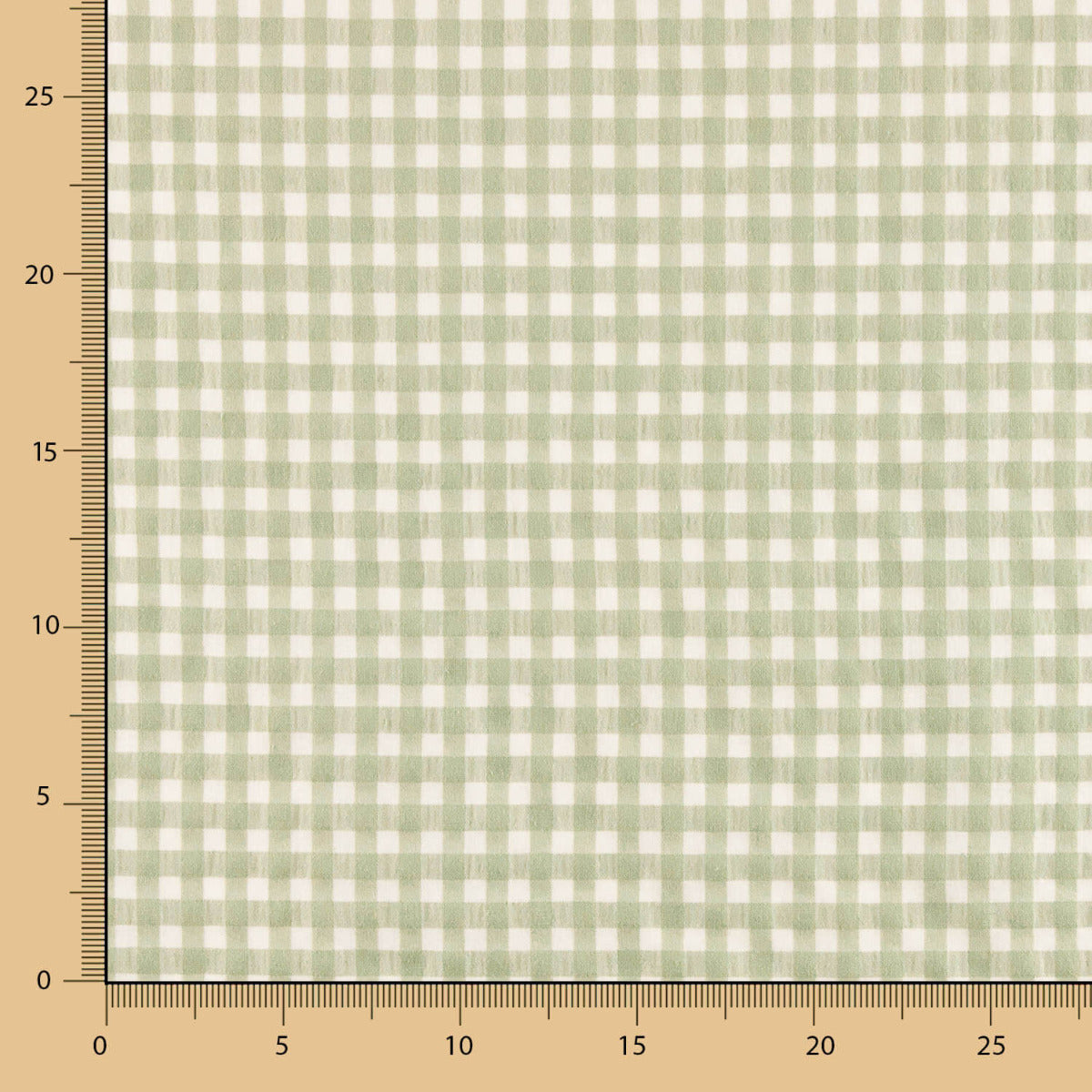 Cotton Seersucker Check Anise Green Check - Ribes y Casals