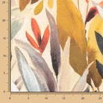 Terracotta Watercolour Jungle Print Cotton Canvas - Ribes y Casals