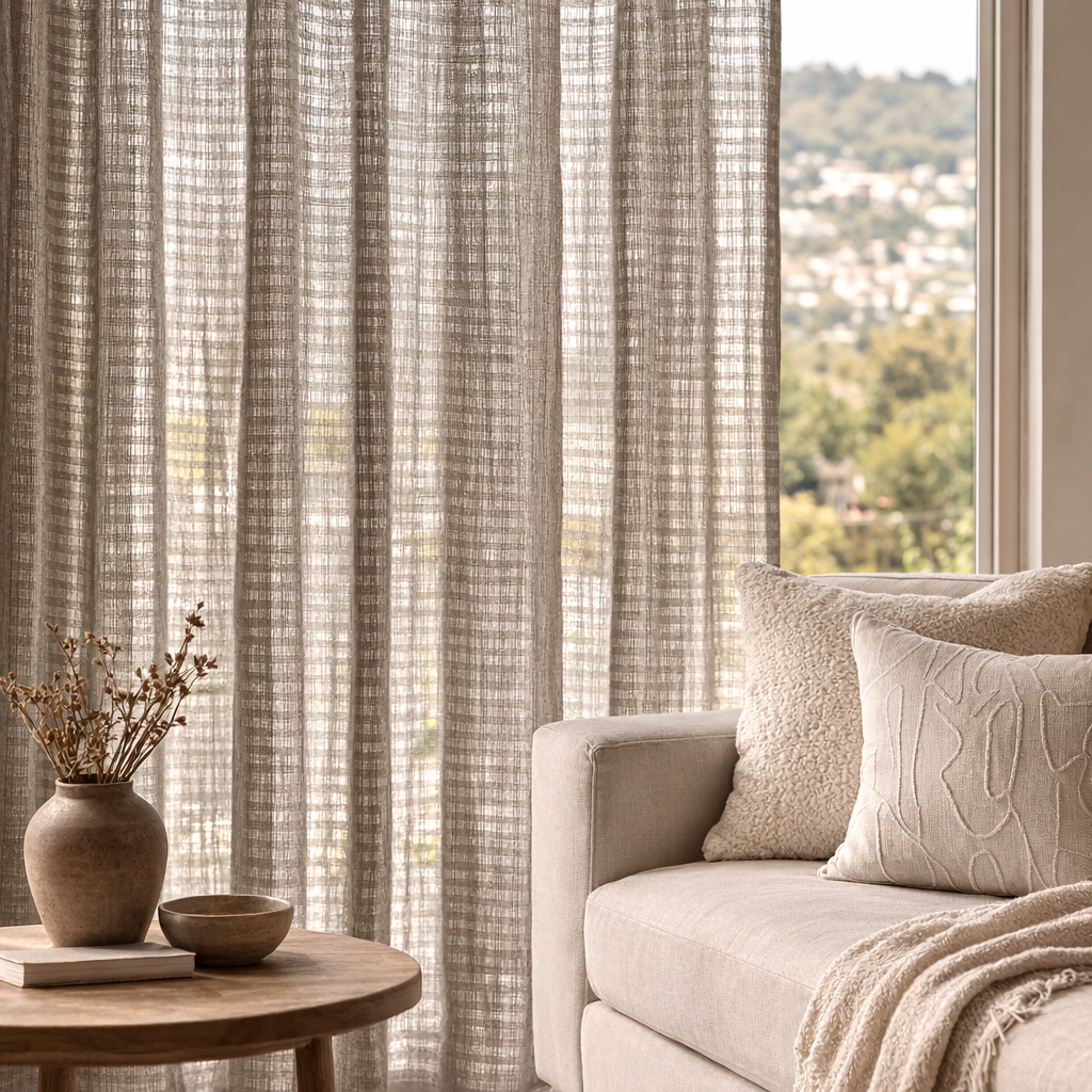 Mink Openwork Curtain - Ribes y Casals
