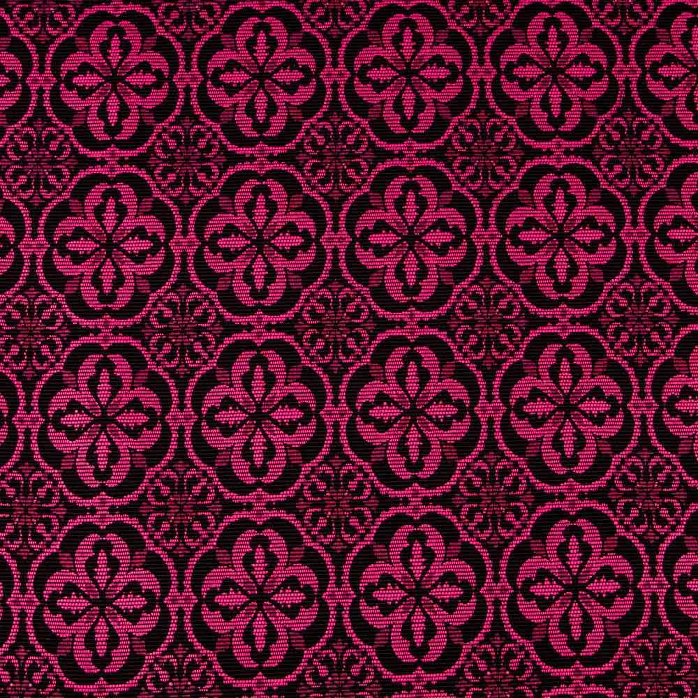 Jacquard Upholstery Flower Fuschia - Ribes y Casals