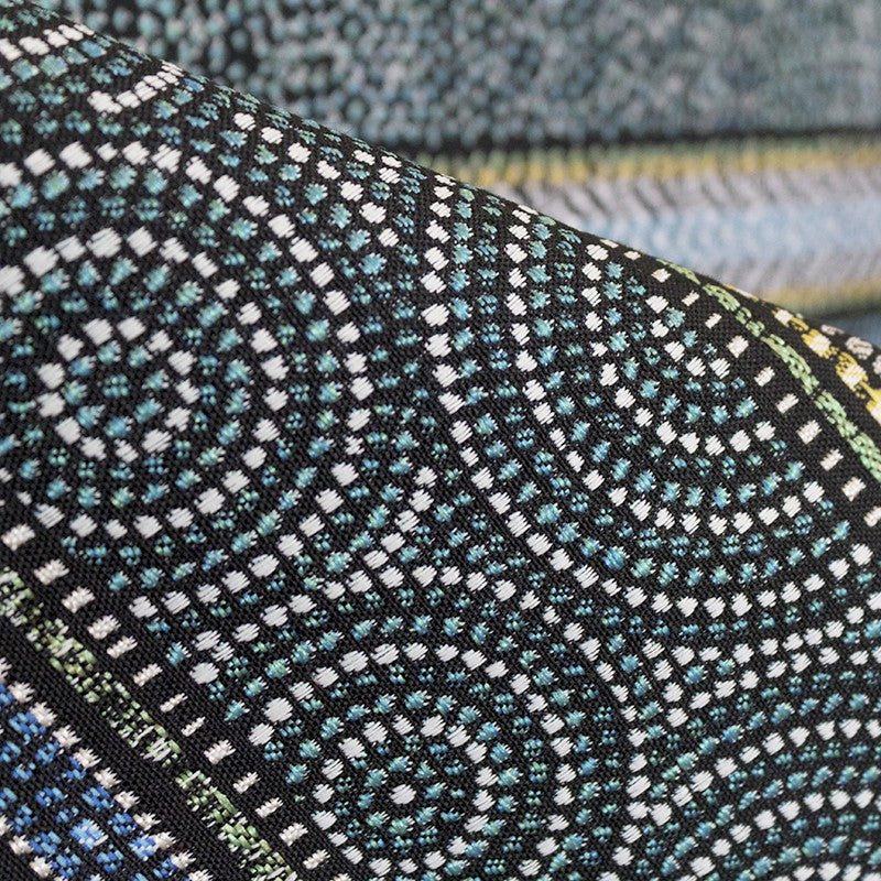 Upholstery Fabric Stripes Circular Green - Ribes y Casals