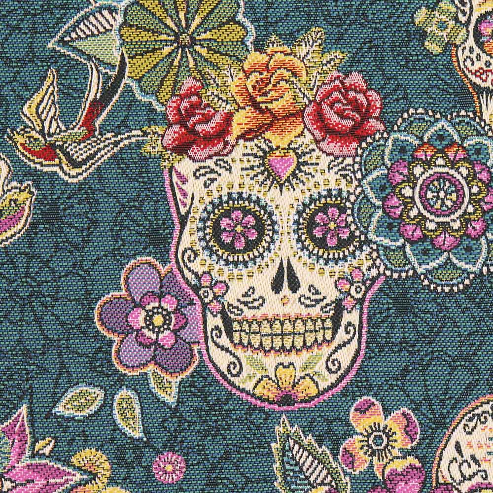 Jaqcuard Holy Death Green Tapestry - Ribes y Casals