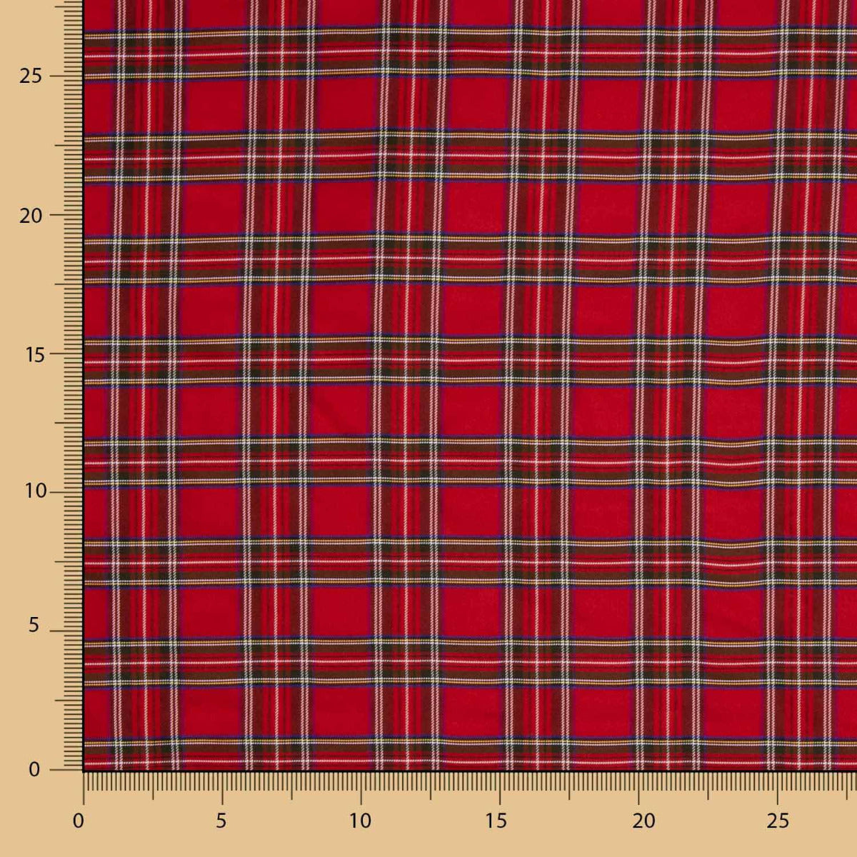 Red Tartan Polyester Taffeta - Ribes y Casals
