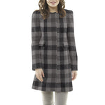 Coat Fabric Flanelle Checks Grey - Ribes y Casals