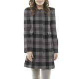 Coat Fabric Flanelle Checks Grey - Ribes y Casals