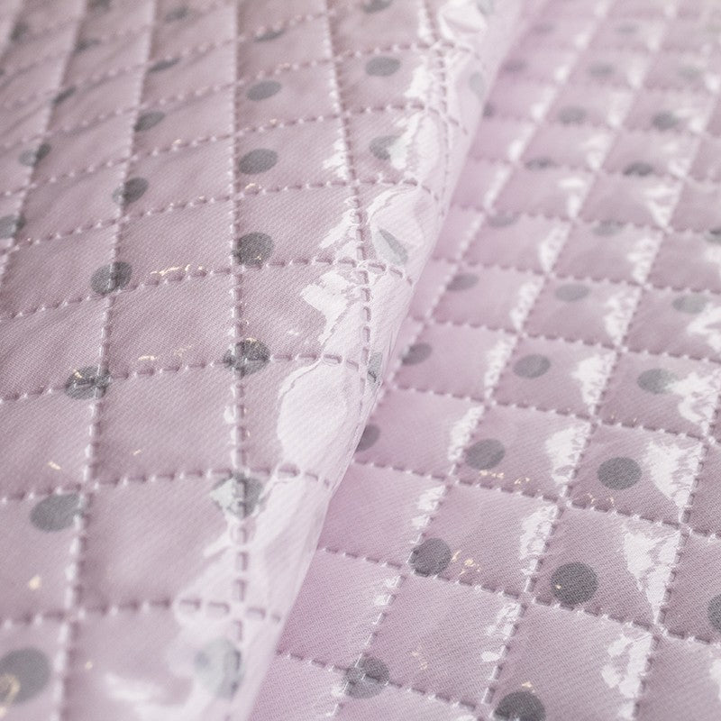Fabric Quilted Glossy Dotted Pink - Ribes y Casals