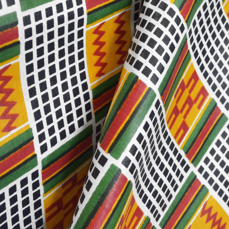 Ethnic African Wax Check White - Ribes y Casals