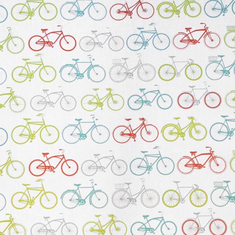 Cotton Printed Bikes Ecru - Ribes y Casals