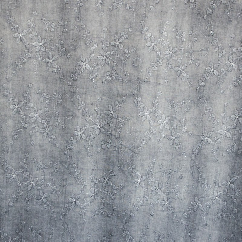 Cotton Fabric Embroidered Vintage Grey - Ribes y Casals