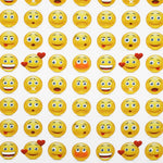 Cotton Fabric Emoticon White - Ribes y Casals
