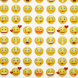 Cotton Fabric Emoticon White - Ribes y Casals