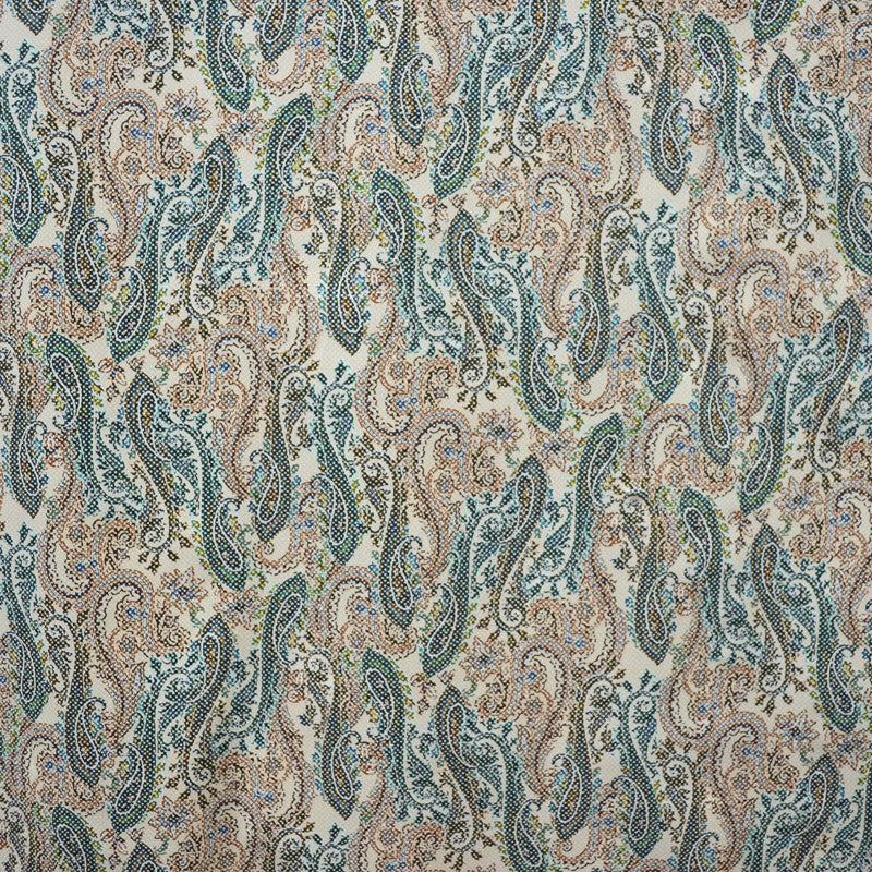 Cotton Fabric Paisley Print Ecru Background - Ribes y Casals