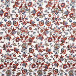Printed Cotton Fabric Flower Outline Red - Ribes y Casals
