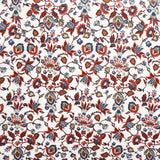 Printed Cotton Fabric Flower Outline Red - Ribes y Casals