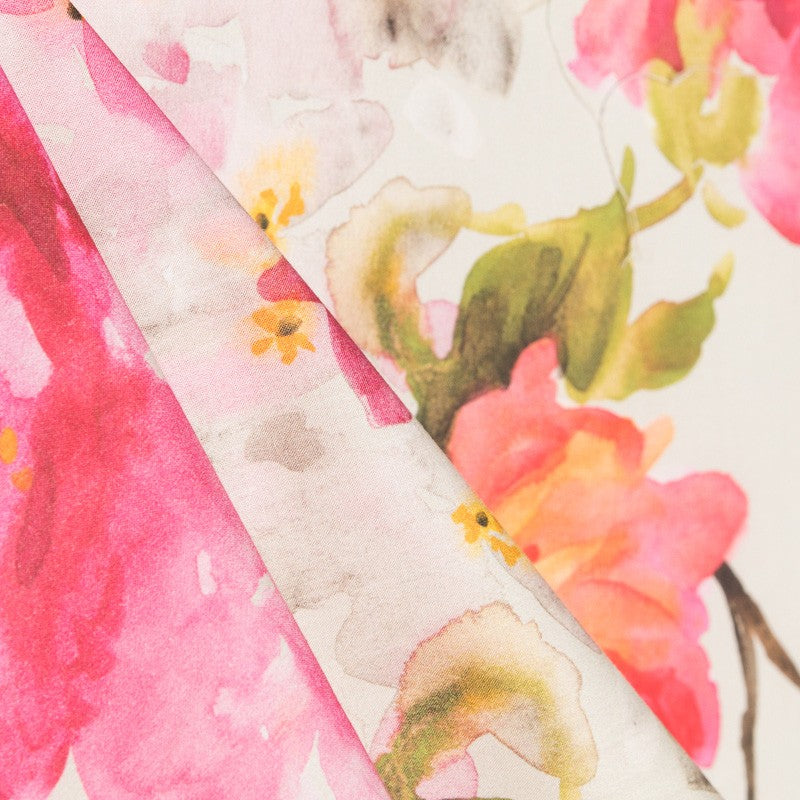 Printed Cotton Watercolor Beige - Ribes y Casals