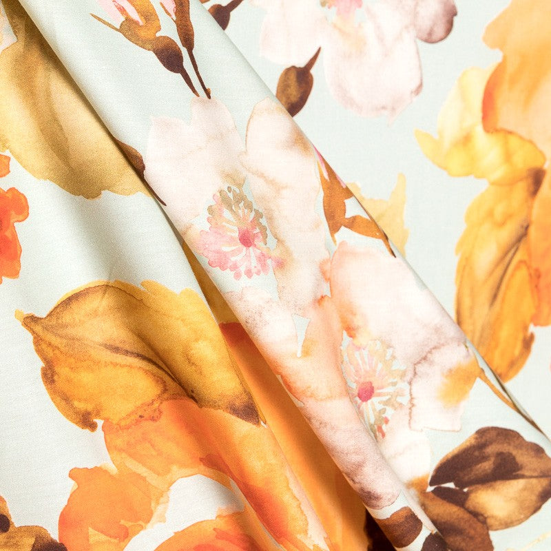 Printed Cotton Watercolor Grey Greenish - Ribes y Casals