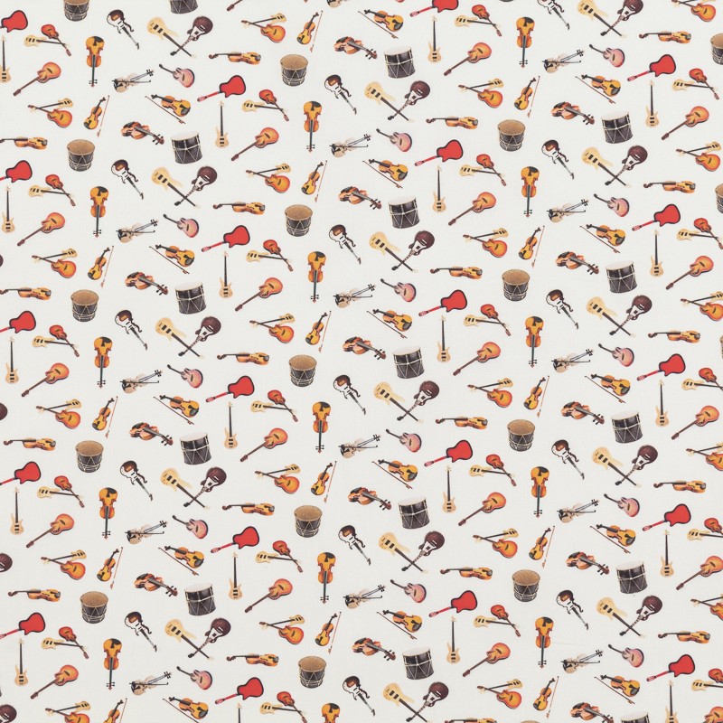Cotton Fabric Music Ecru - Ribes y Casals