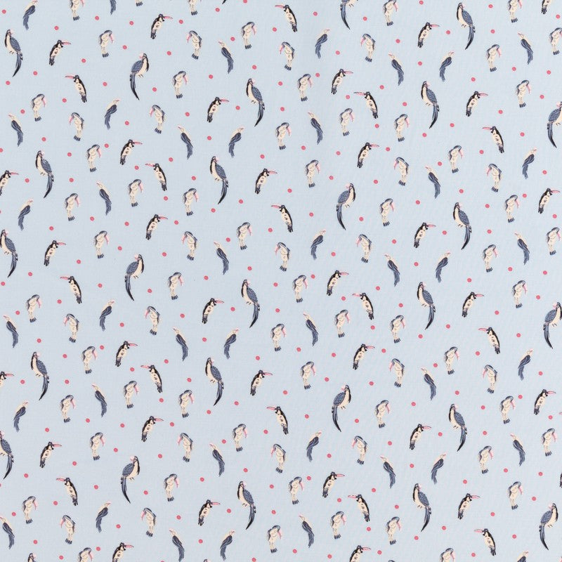 Cotton Fabric Toucan Light Blue - Ribes y Casals
