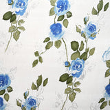 Bambula Silk Fabric Blue Flowers - Ribes y Casals