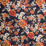 Viscose Bambula Flower Navy - Ribes y Casals