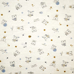 Baby Velvet Jersey Kitties Blue - Ribes y Casals