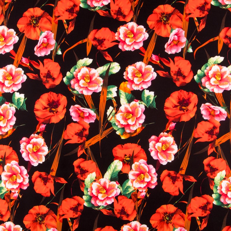 Bistretch Fabric Eden Black - Ribes y Casals